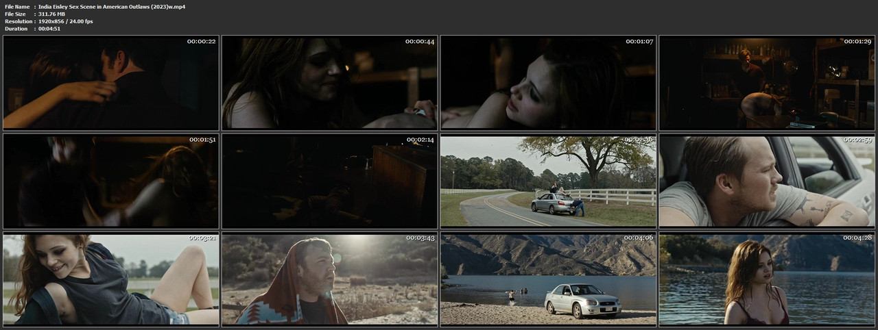 India Eisley Sex Scene in American Outlaws (2023)w mp4
