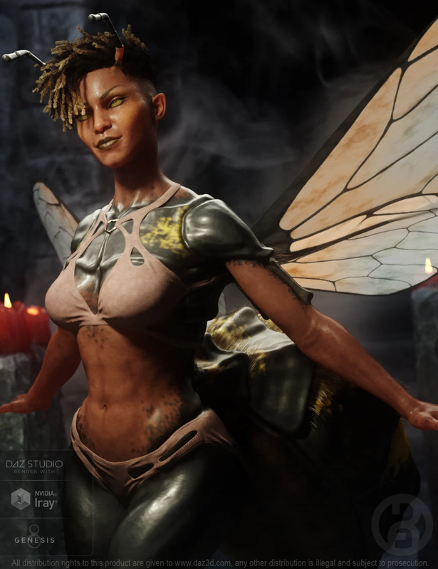 wasp queen for genesis 8 female 00 main daz3d