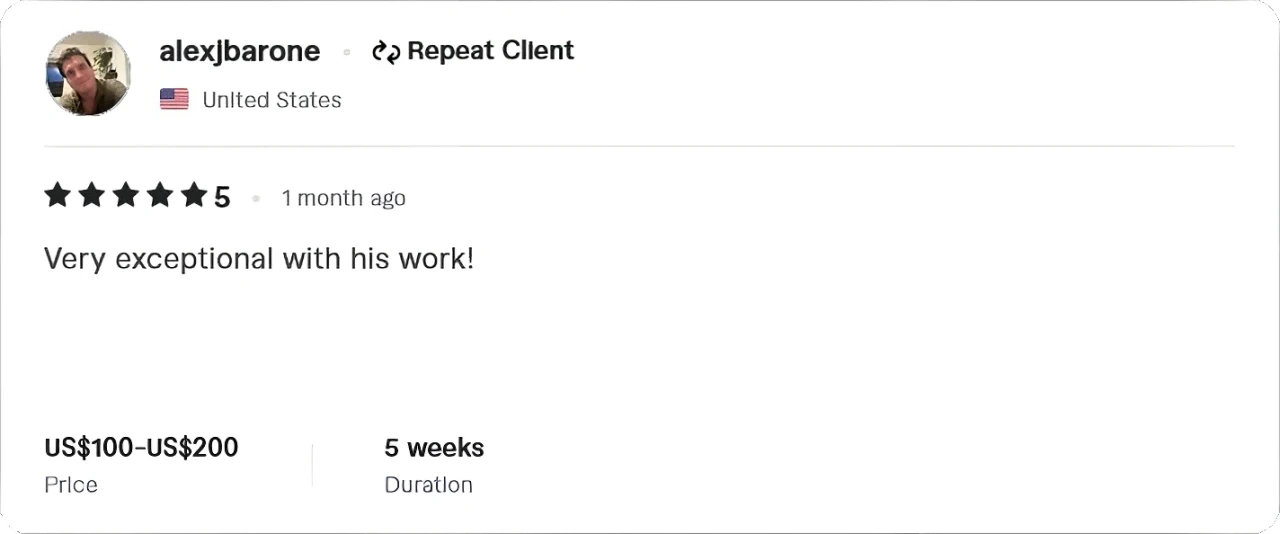 Five-star testimonial praising consistent IMDb STARmeter rank growth, organic strategy, and real transparent results.