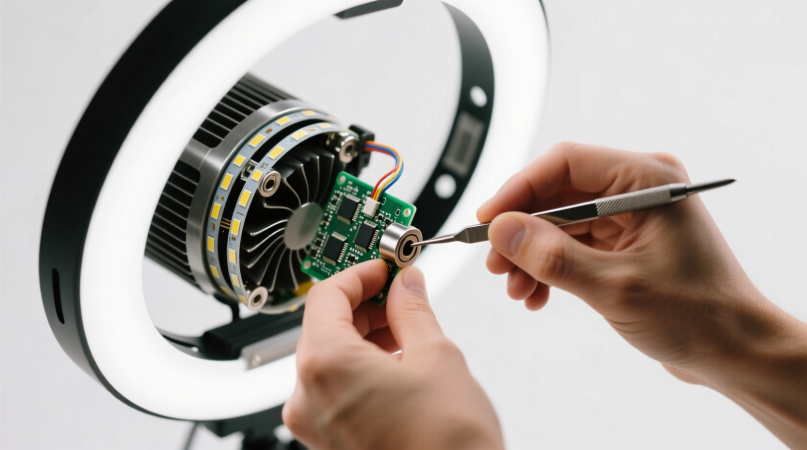 Ремонт кольцевой лампы для макияжа