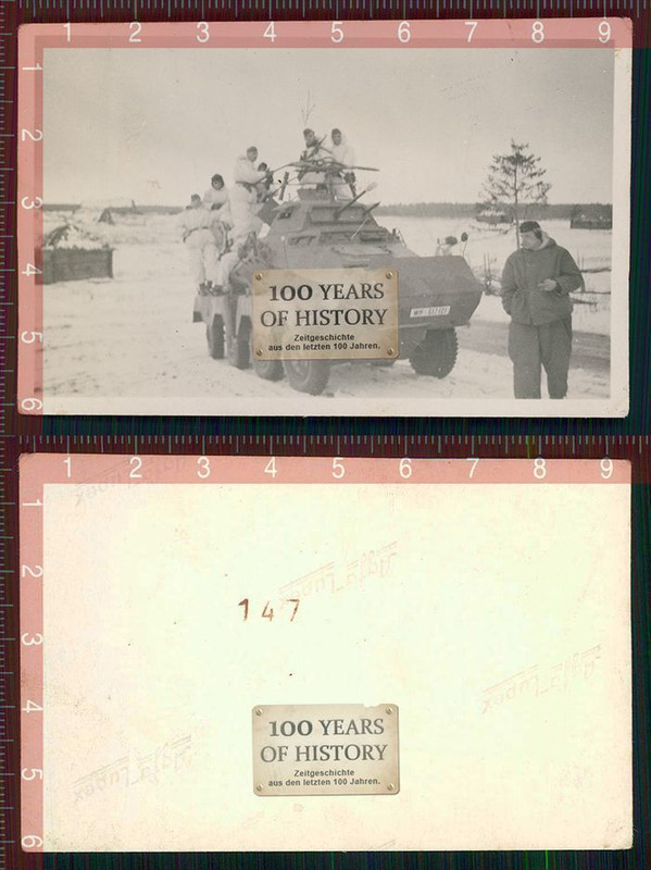 Orig. Foto 8 Rad Spähwagen Panzer Tank Winter Ru