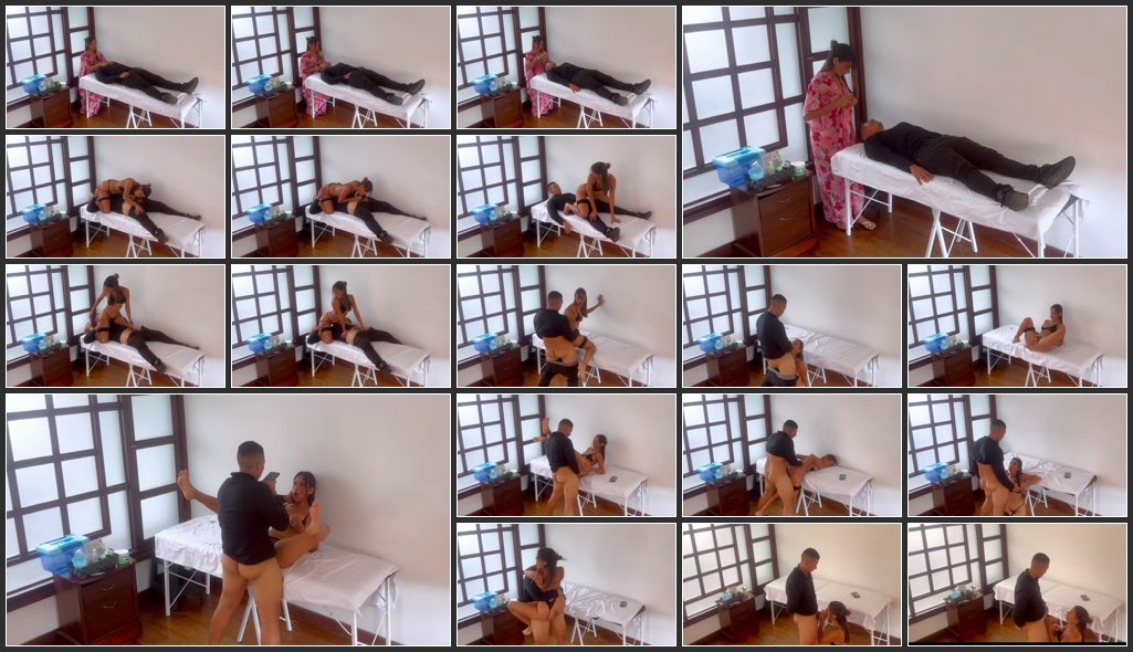 Client comes for facial _ ends up fucking therapist till cumming on her tit