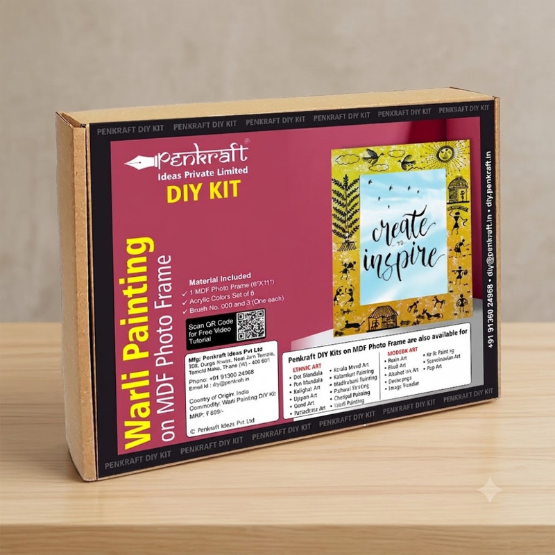 Warli Painting on Frame DIY Kit