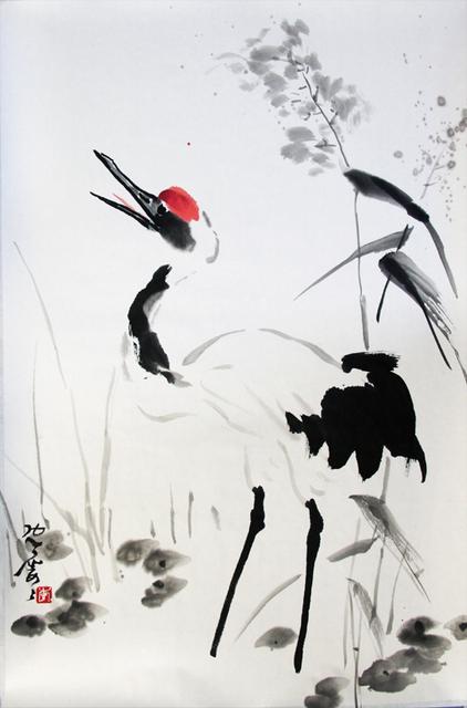 Chinese Painting Class - Red Crowned Crane Chinese Painting Class - Red Crowned Crane