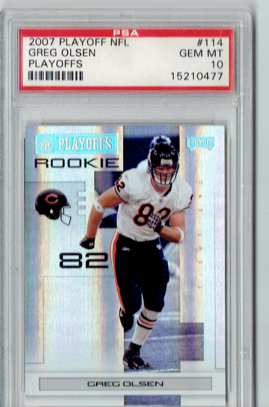 2007 Playoff NFL Greg Olsen Playoffs 10 (front)