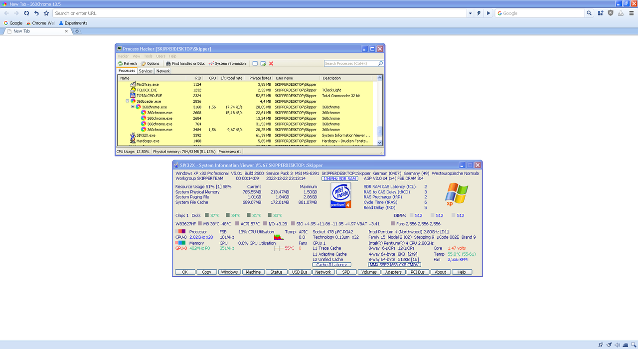 360ChromePortable 13.5.2022 rebuild 3 - RAM usage - chrome.dll rebased