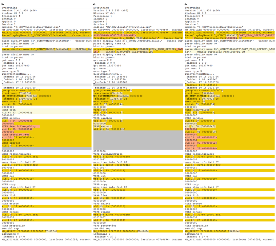 Everything Context Menu Diffs