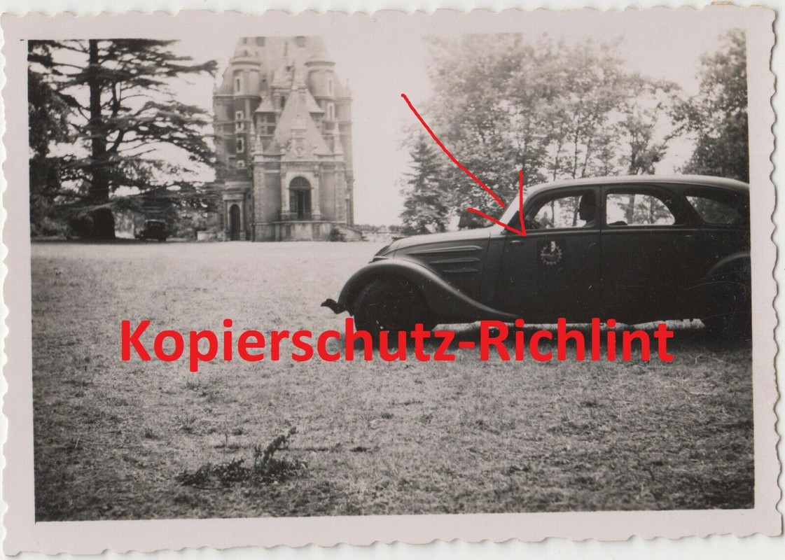 Wehrmacht Frankreich BEUTE PKW Kübelwagen Peugeot 302 402 Kennungб