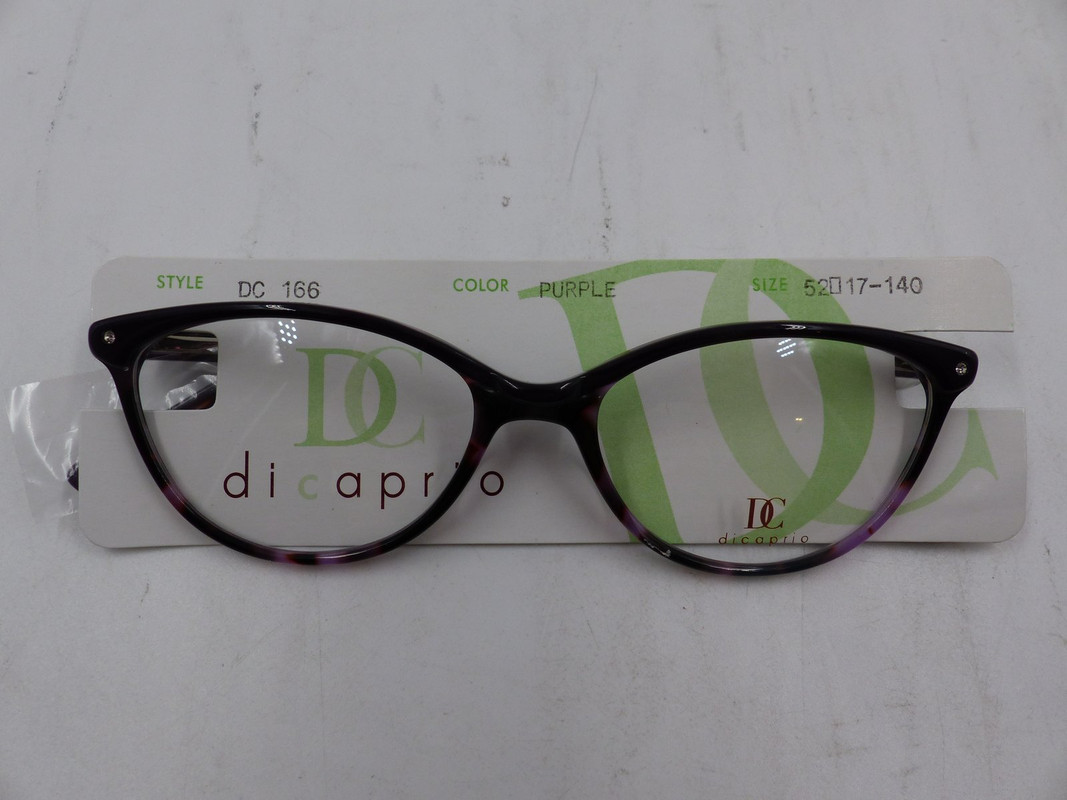 DICAPRIO DC166 UNISEX EYEGLASSES PURPLE SIZE 52-17-140