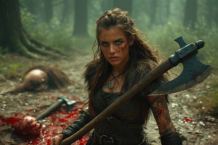 Viking-girl-holding-norse-axe-(11)