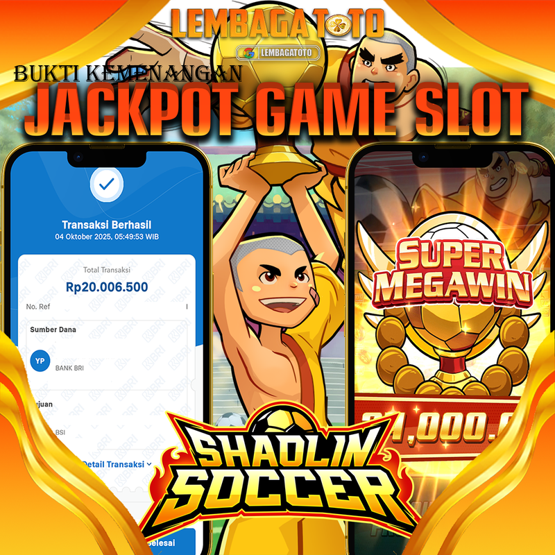 BUKTI JACKPOT 05 OCTOBER LEMBAGATOTO SHAOLIN SOCCER Rp.20.006.500,- LUNAS