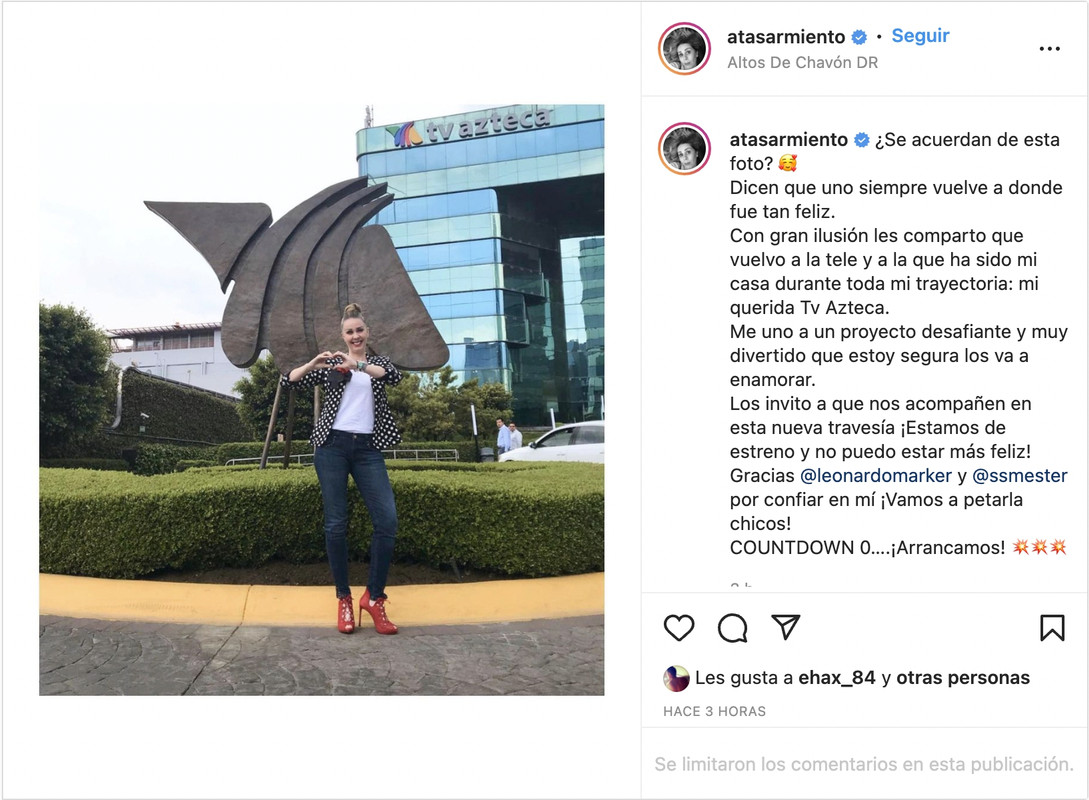 Atala Sarmiento regresa a TV Azteca, ¿se reincorpora a Ventaneando?