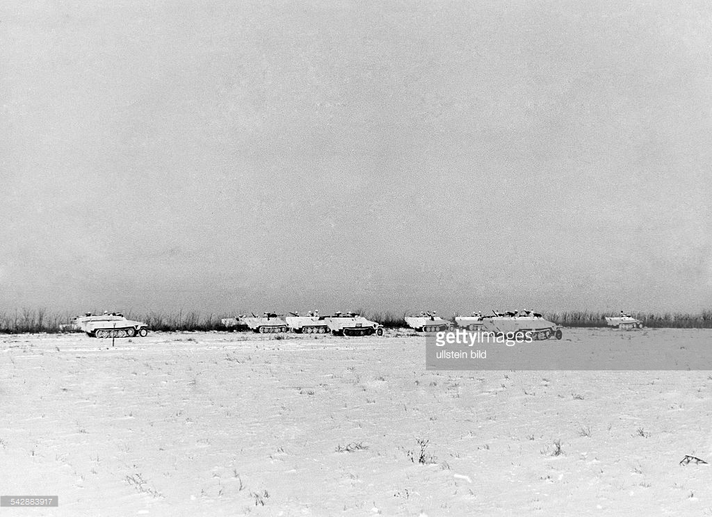 APC's (Sdkfz 251) of a german mechanized unit re