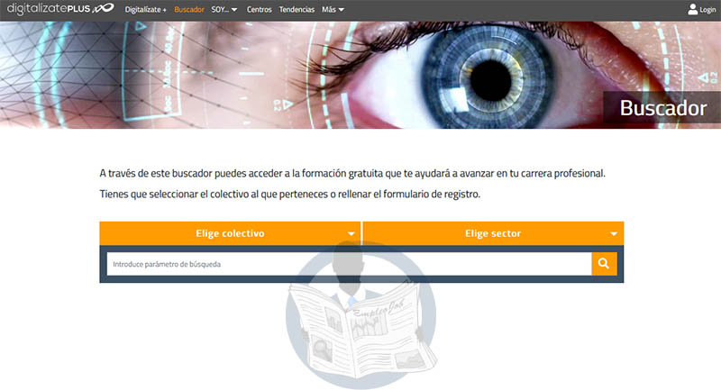 Buscador de cursos gratis del SEPE Digitalízate plus