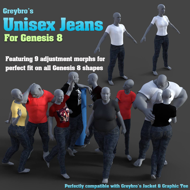 Greybro's Unisex Jeans for G8