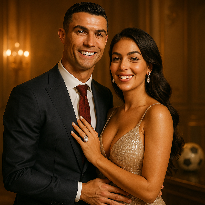 Cristiano Ronaldo and Georgina Rodríguez engagement photo 2025