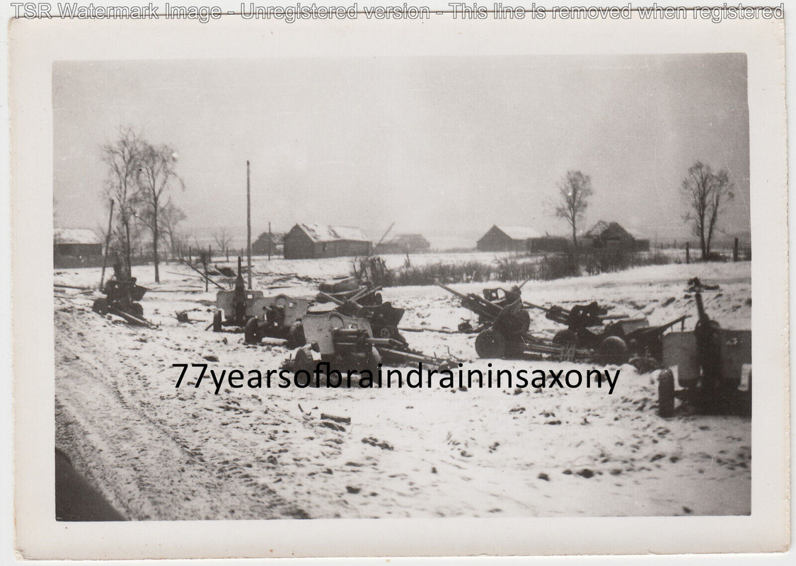 Foto 2.Wk Russland Wehrmacht russische Beute Geschütze Kanone Haubitze Mörser