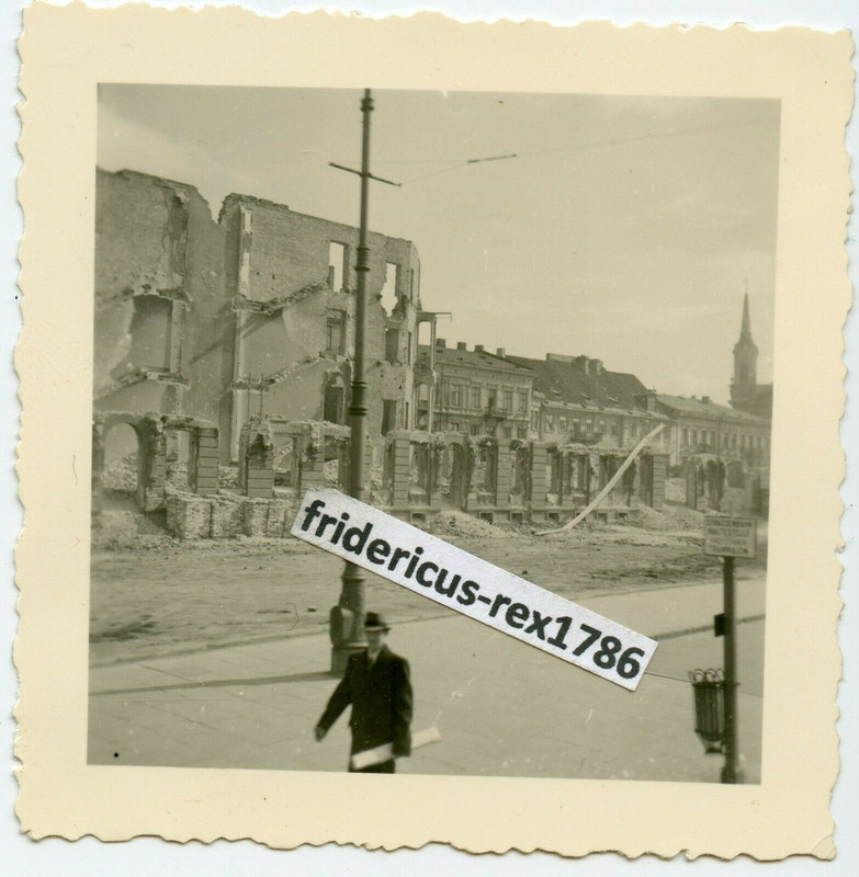 3 Fotos Polen Warschau 1940 Zerstörte Häuser Straßenzüge3