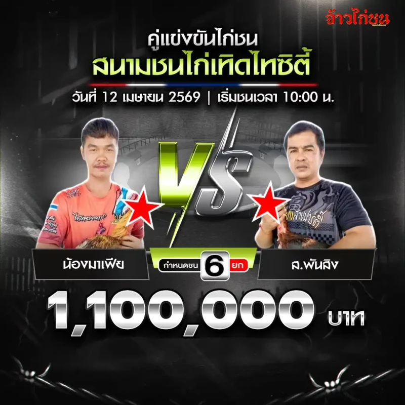 น้องมาเฟีย พบ ส.พันสิง โปรแกรมไก่ชน สนามชนไก่เทิดไทซิตี้