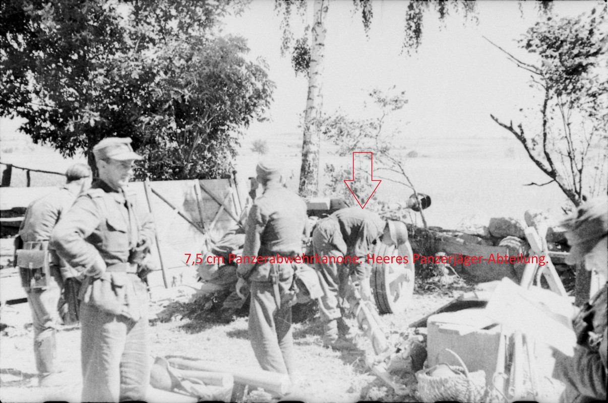 7,5 cm Panzerabwehrkanone. Heeres Panzerjäger-Abteilung. Russland 1944.