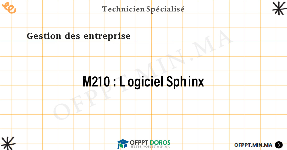 Sommaire détaillé du cours Logiciel Sphinx M210 OFPPT - Structure du module
