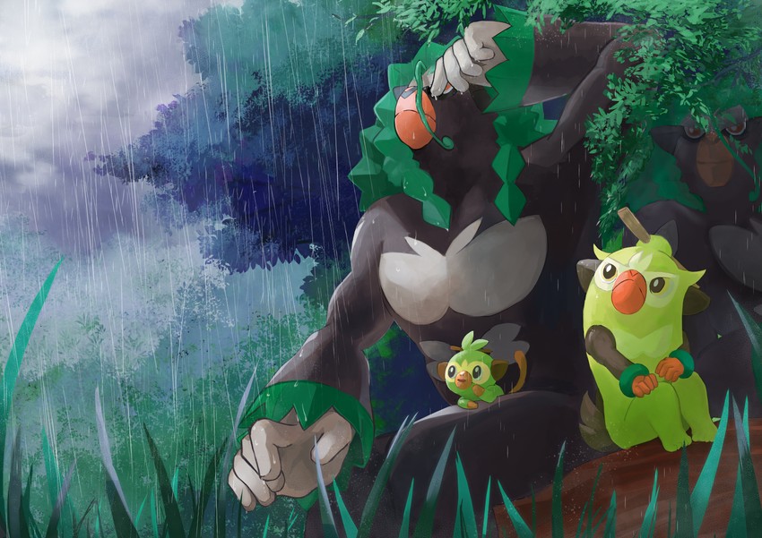 grookey-rillaboom-and-thwackey-pokemon-d