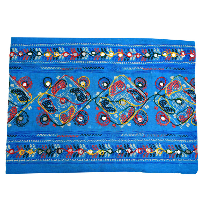 Women's Cotton Dupatta Wrap Stole Mirror Work Embroidery Ethinic Scarves Chunni - Picture 43 of 103