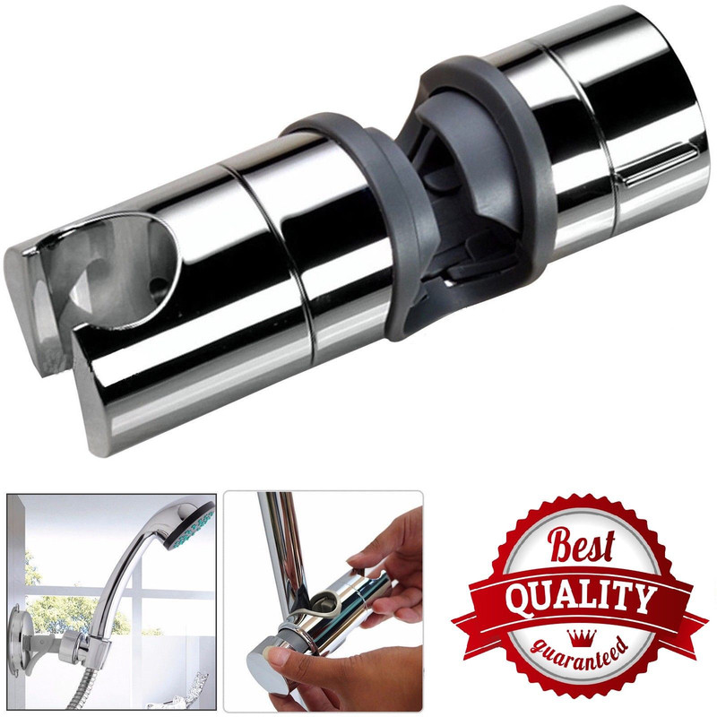 Adjustable Universal 18 to 25mm Chrome Shower Rail Head Slider Holder