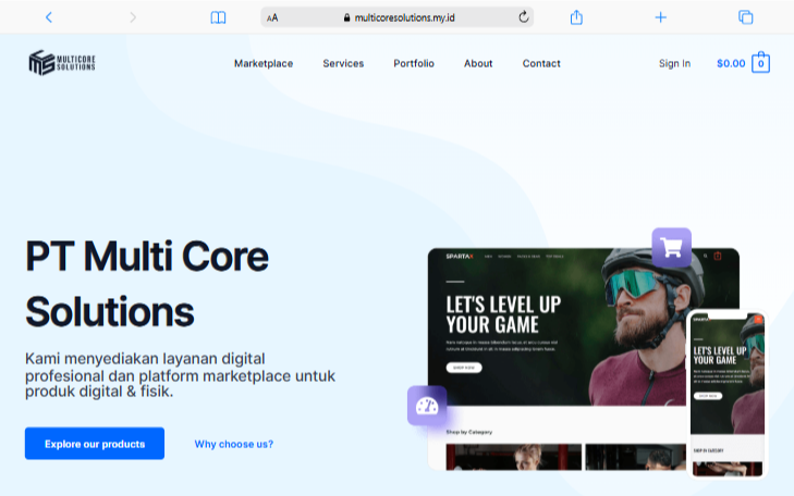 Website PT Multi Core Solutions
