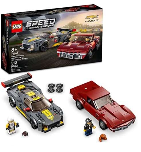Amazon: LEGO Speed Champions Chevrolet Corvette C8.R y Chevrolet Corvette de 1968 (512 Piezas) 
