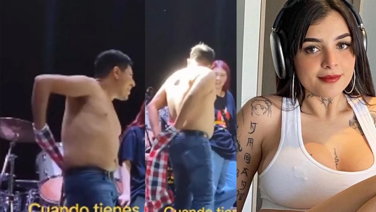 Quiso conquistar a Karely Ruiz, pero su camisa se lo impidió 