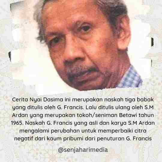 S.M Ardan dan Fakta Novel Nyai Dasima