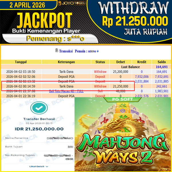jackpot-slot-pg-soft-mahjong-ways-2-wd-rp-21250000--dibayar-lunas-di-joyotogel