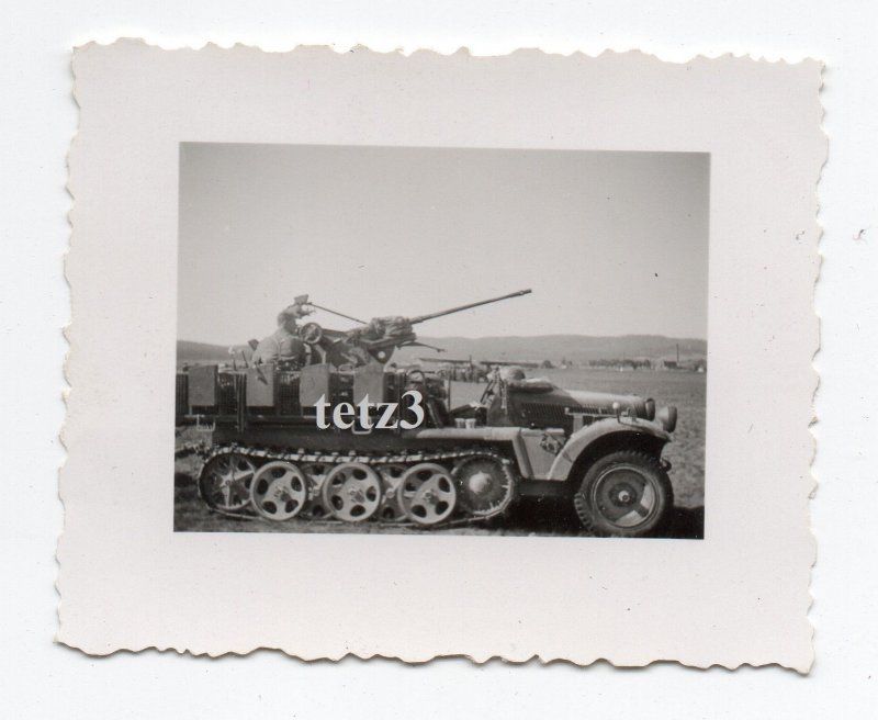 Stellung Halbkette Flak Geschütz SDkfz