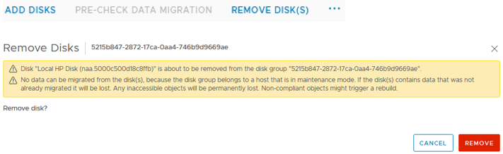 Replace a defective HDD in the vSAN SIVaaS Replace a defective HDD in the vSAN SIVaaS