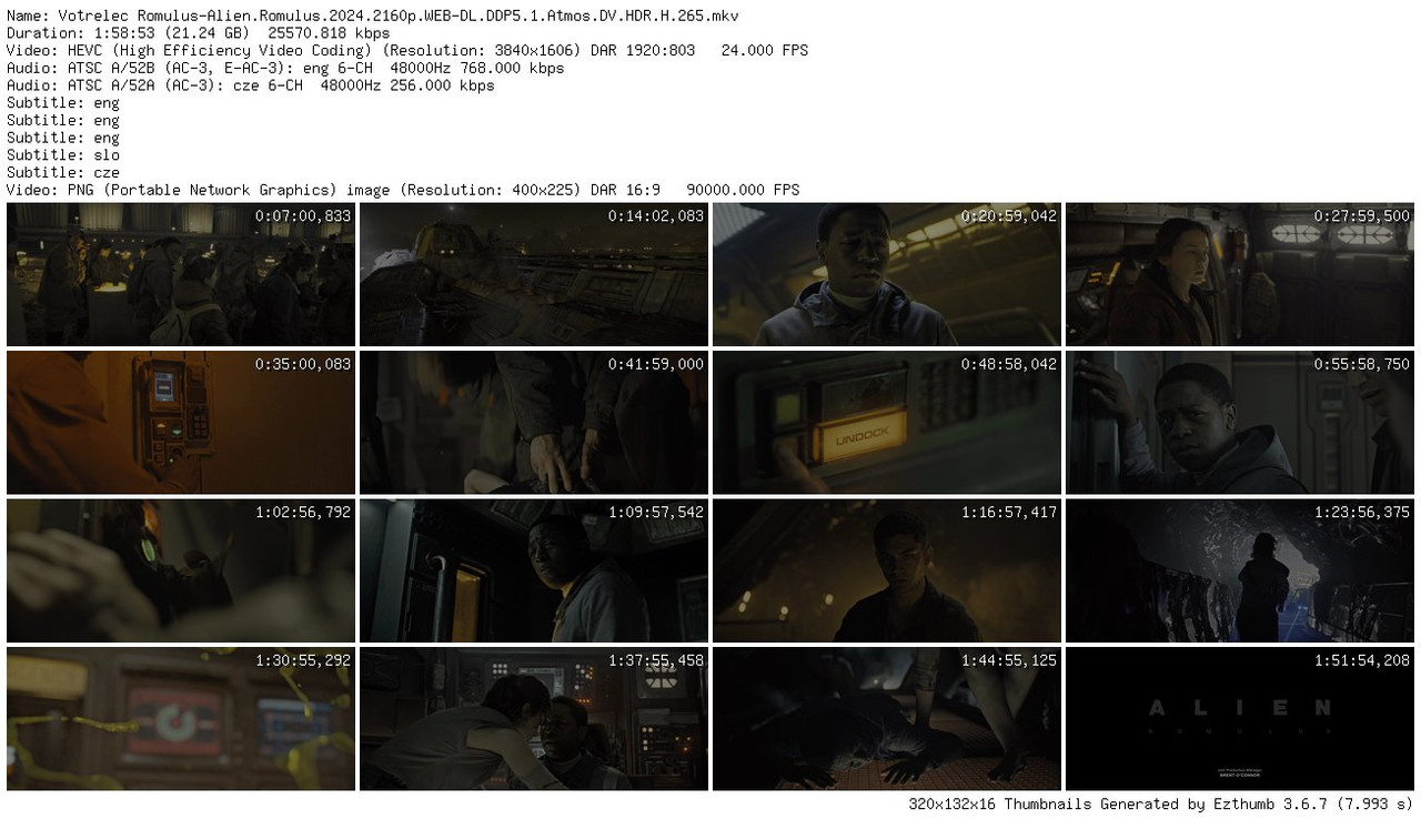 Votrelec Romulus Alien Romulus 2024 2160p WEB DL DDP5 1 Atmos DV HDR H 265 thumb