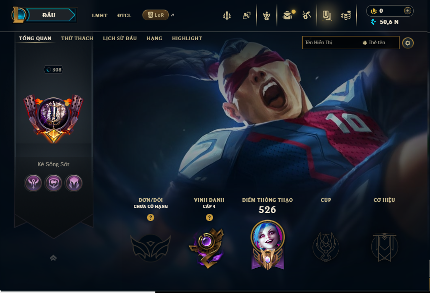 Acc LMHT # - Không Khung