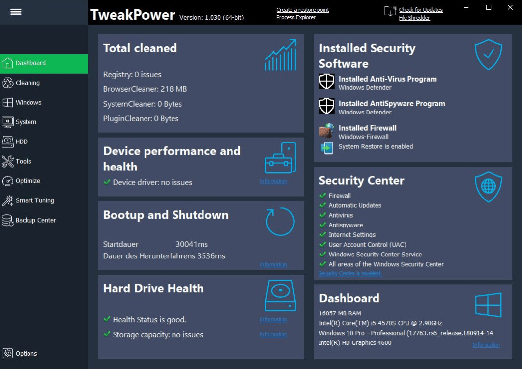 TweakPower version 2.001 Multilingual TweakPower version 2.001 Multilingual