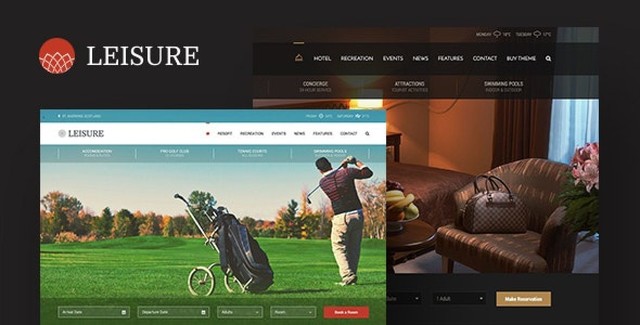 Hotel Leisure – Hotel WordPress Theme