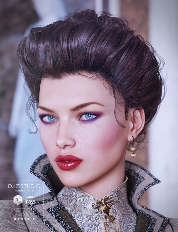 Edwardian Hair for Genesis 3 Female(s) 