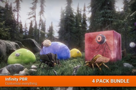 Unity Asset - Monster Bundle #2 - Bomber Bug, Flying Eye, Gelatinous Cube & Sphere, Slime Unity Asset - Monster Bundle #2 - Bomber Bug, Flying Eye, Gelatinous Cube & Sphere, Slime