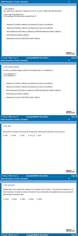 Math Revolution Questions