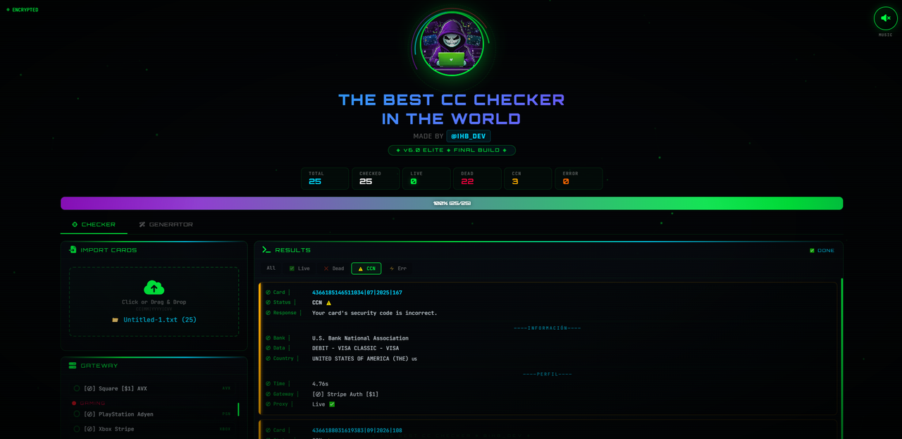 IHB Dev CC Checker Interface