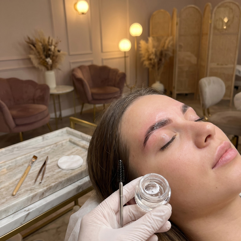 Eyebrows lamination service