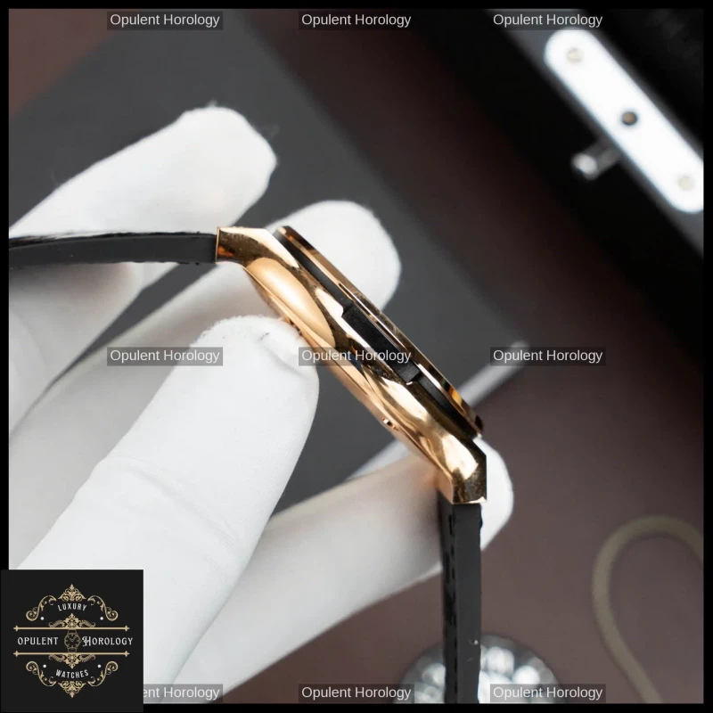 Hublot Classic Fusion King Gold Black Dial Automatic SW300 42mm Crocodile Strap