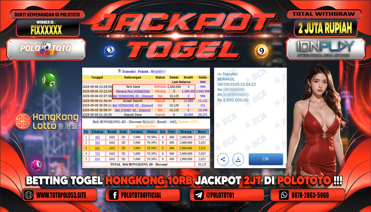 POLOTOTO JACKPOT TOGEL HONGKONG LOTTO Rp.2.000.000,-