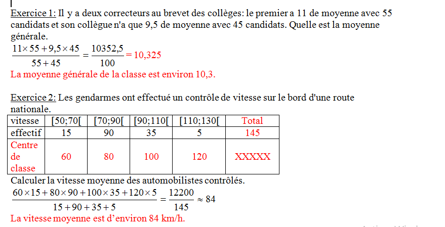 Comment calculer une moyenne ?