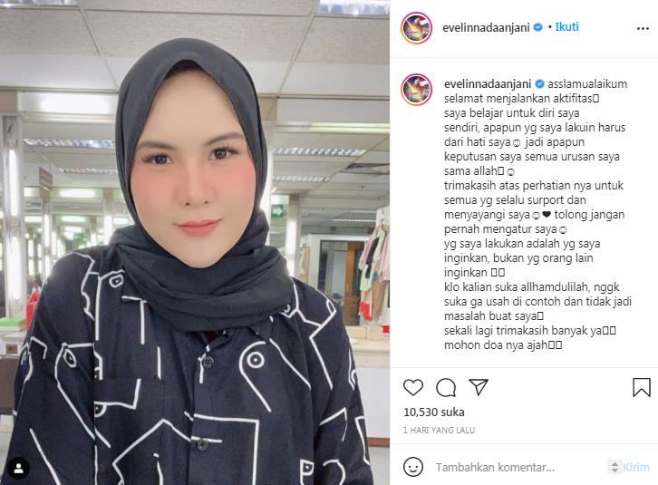 Evelyn Nada Anjani beri peringatan tegas kepada orang-orang yang suka mengatur hidupnya