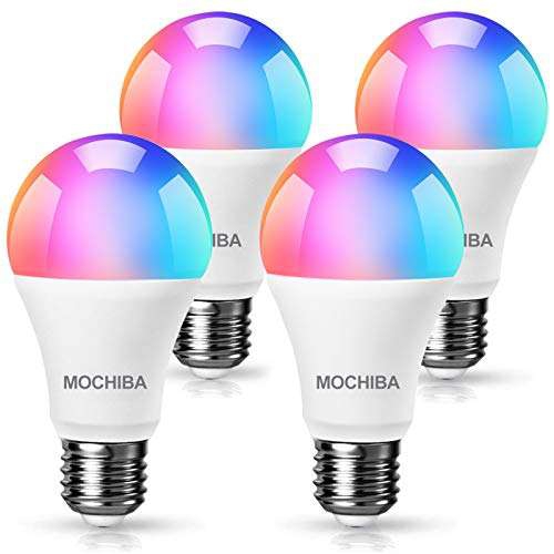 Amazon: Bombillas MOCHIBA, LED, WiFi, inteligentes, funciona con Alexa y Google Home Assistant 