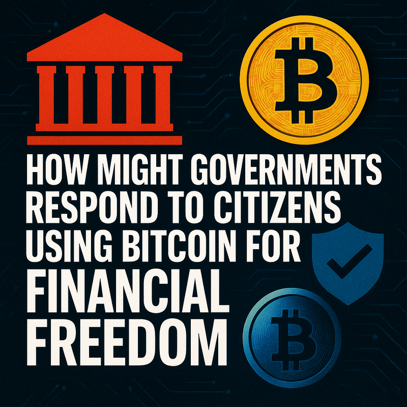 How might governments respond to citizens using Bitcoin for financial freedom
